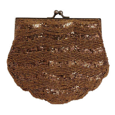 Full Beaded, Mini Clutch, Shell Shape, Evening Bag
